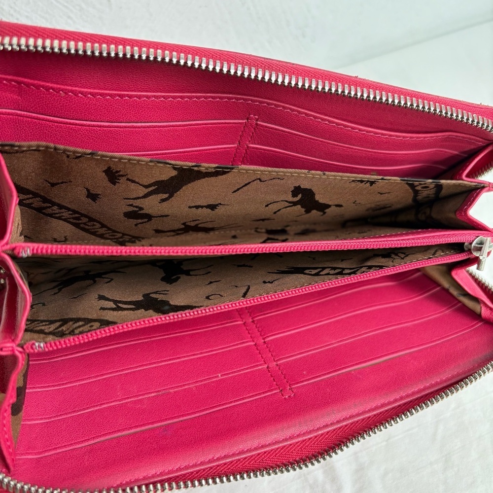 LONGCHAMP Pink Leather Bifold Wallet * flaws* - Picture 9 of 16
